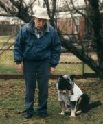 [Photo: Roelof with Simka in 1998]